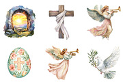 Vintage Christian Easter Clipart, an Illustration by SinaCreation (Thumbnail 4 of 4)