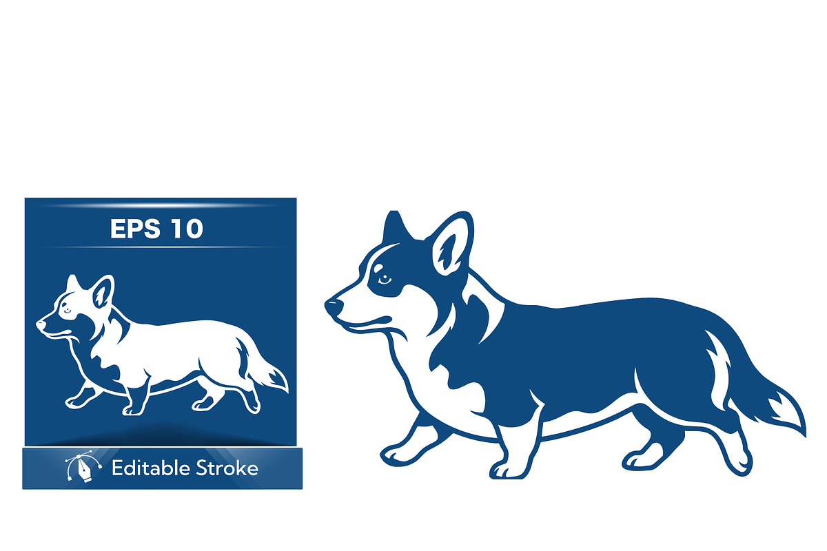 Charming Corgi Vector Art, an Object Illustration by CarWrap design (Photo 3 of 3)