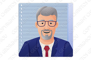 Man Profile Illustration Internet, a Person Illustration by Christos Georghiou