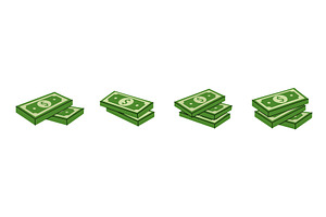Set of dollar bills. Finance, a Finance Illustration by GraphiShop