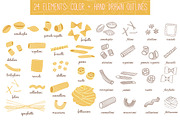 Italian Pasta collection, a Decorative Illustration by Tatti Graphic Studio (Thumbnail 2 of 3)