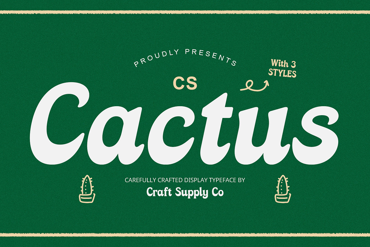 CS Cactus – Classic Font, a Serif Font by Craft Supply Co. (Photo 1 of 8)