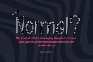 Normal Handwritten Clean Font