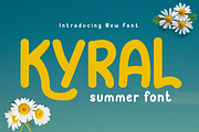 KYRAL | Summer San Serif Display, a Sans Serif Font by twinstd (Thumbnail 1 of 10)