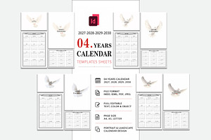 Calendar 2027-2028-2029–2030