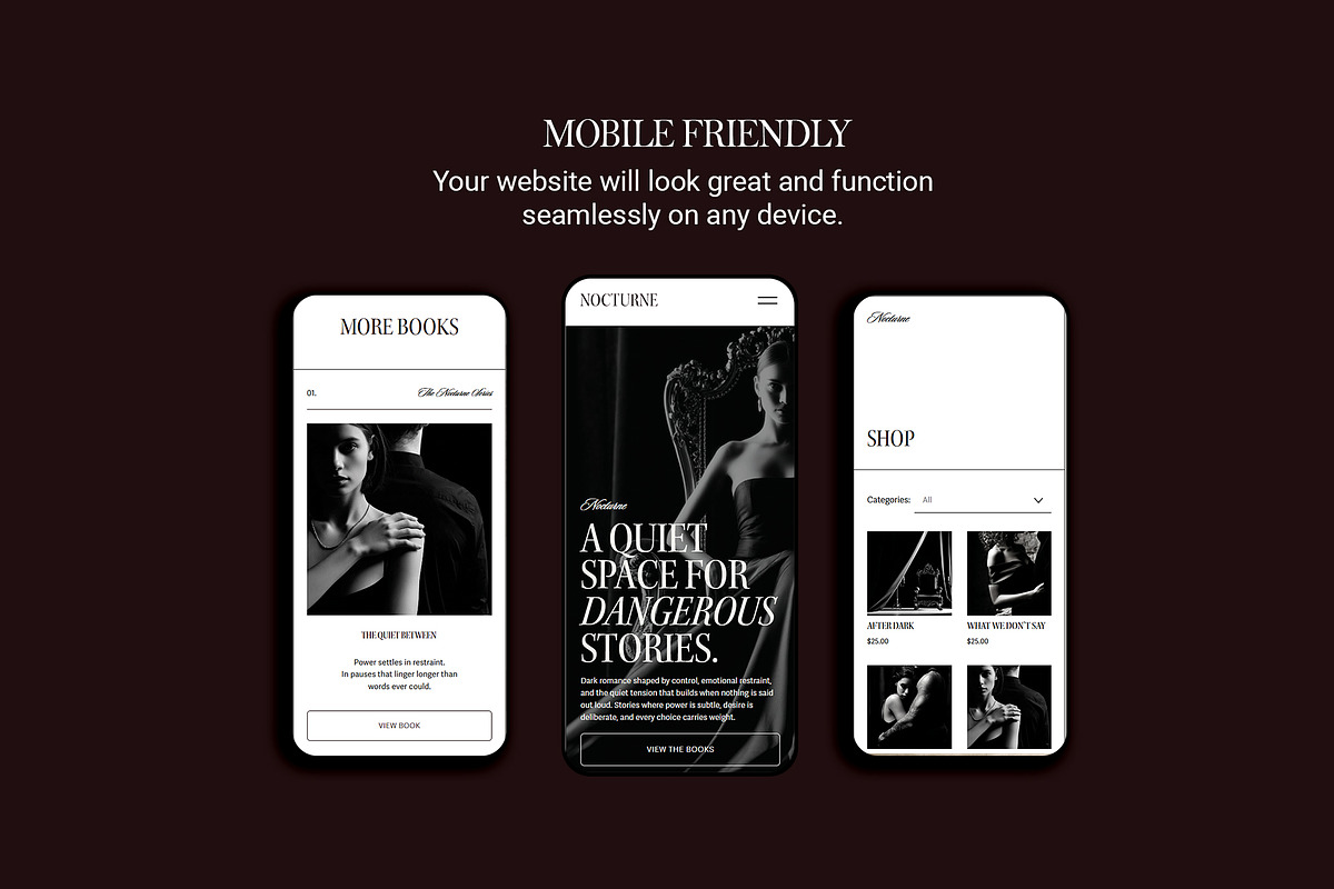 Romance Author Squarespace Website, a Squarespace Template by 3.14&Co (Photo 7 of 9)
