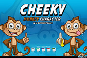 Cheeky Monkey Character, an Animal Illustration by DesignWolf (Thumbnail 1 of 2)