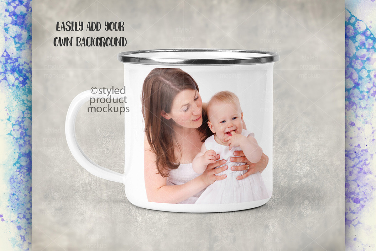 Camp cup with metal rim mockup, a Cups & Container Mockup by StyledProductMockups (Photo 3 of 4)