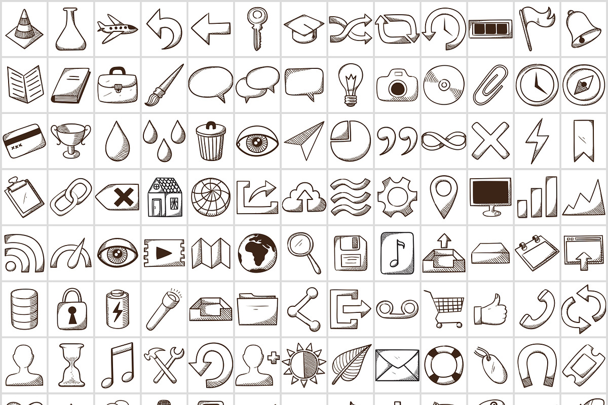 Collection of icons in sketch style, an Icon by Chuhastock (Photo 1 of 2)