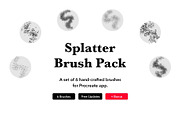 Procreate Watercolor Splatter Brush, a Brush Add-On by CropUp Creative (Thumbnail 3 of 6)