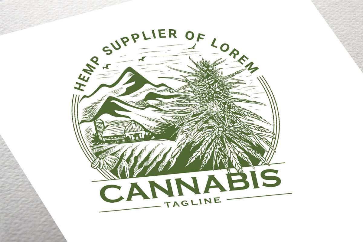 Cannabis Logo, a Branding & Logo Template by Shwet Art (Photo 1 of 3)