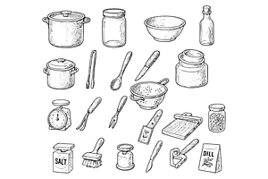 Kitchen Equipment Set, an Object Graphic by RT Studio