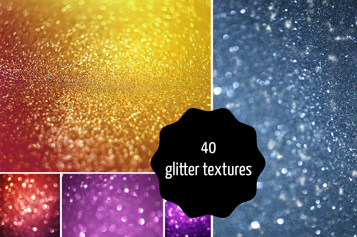40 colorful glitter textures set, an Abstract Photo by pictures for you