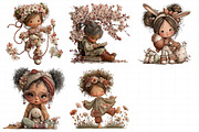 Whimsical Spring Girl Clipart, an Illustration by Daily.Designs (Thumbnail 5 of 8)