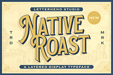 Native Roast - Layered Display Font