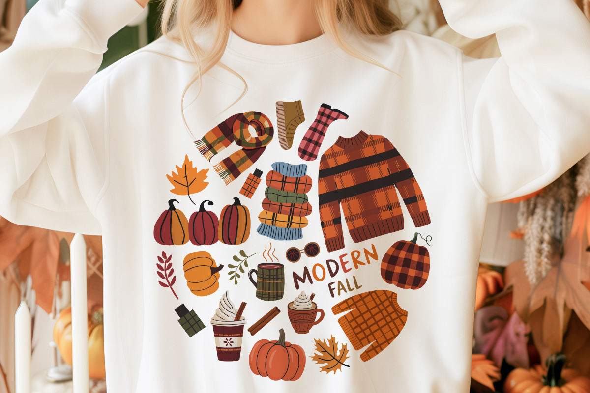Autumn Cozy Collages - 6 Designs, a Seasonal Illustration by Whimsy Brush Studio (Photo 3 of 9)
