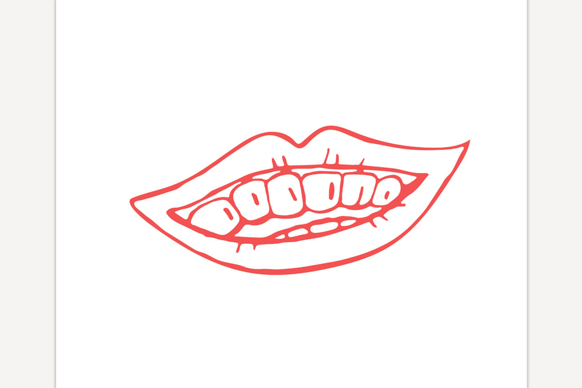 Hand drawn doodle smile or laughing., an Outline Icon by Anna's Shop