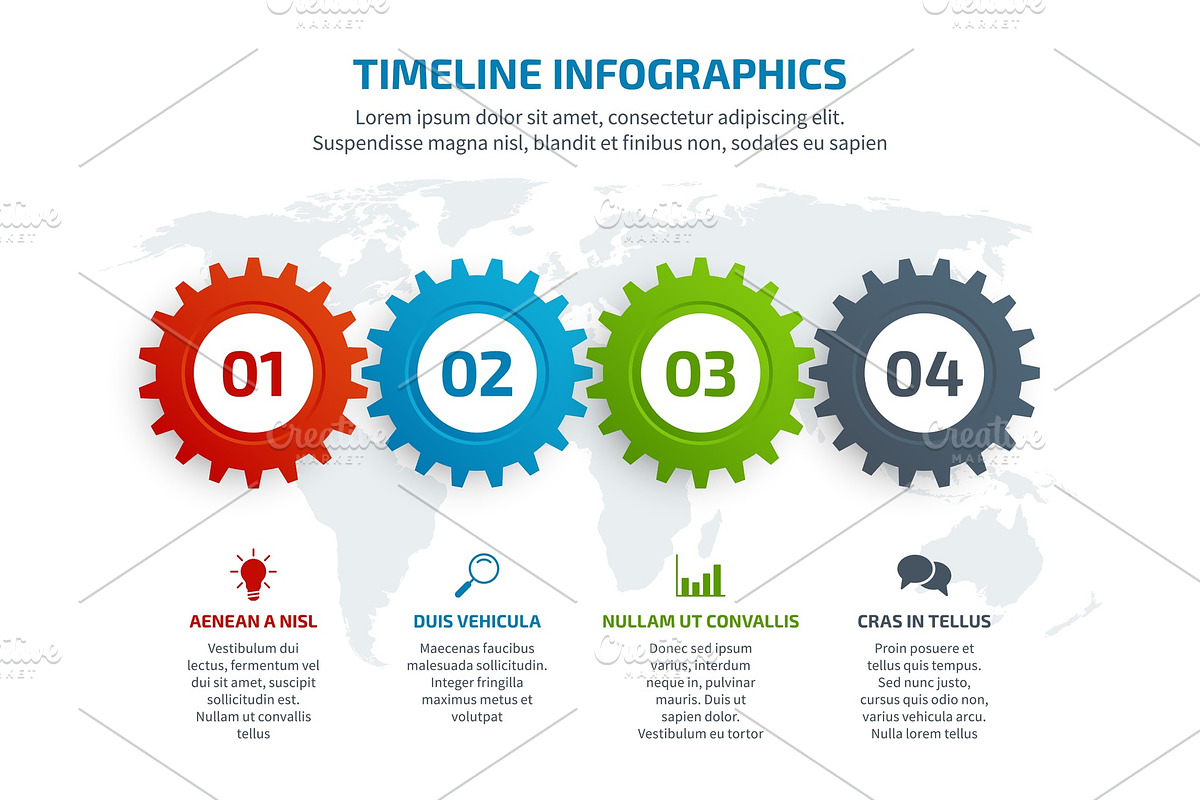 Gears infographics. Mechanical, a Technology Illustration by YummyBuum