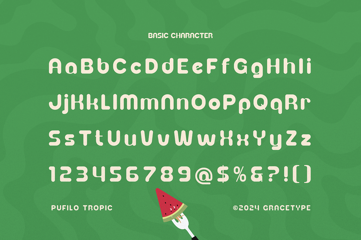Pufilo Tropic | Rounded Playful Sans, a Sans Serif Font by gracetype_studio (Photo 10 of 12)