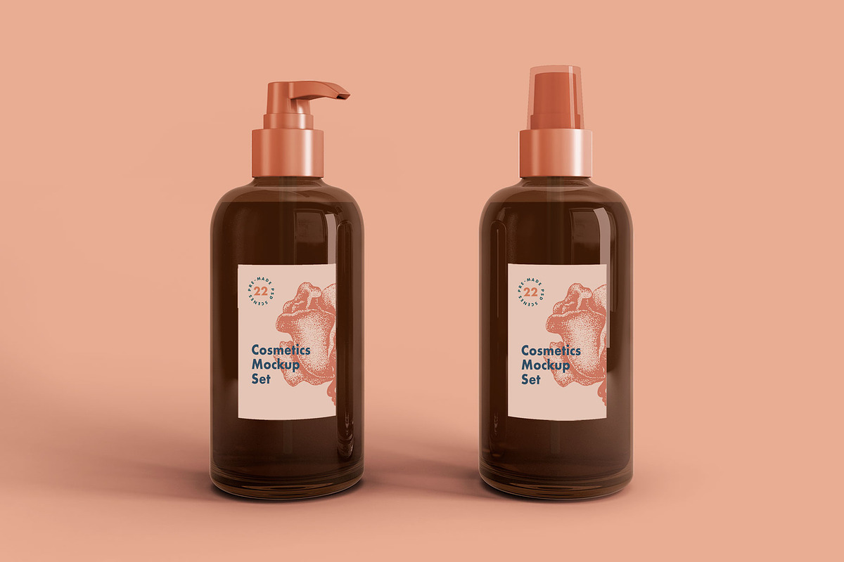 Cosmetics mock-up set 22 psd files, a Packaging Mockup by GraphicWave (Photo 3 of 8)