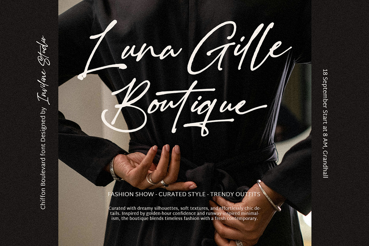 Chiffon Boulevard - Handwritten Font, a Handwritten Font by Inviline.co (Photo 2 of 10)