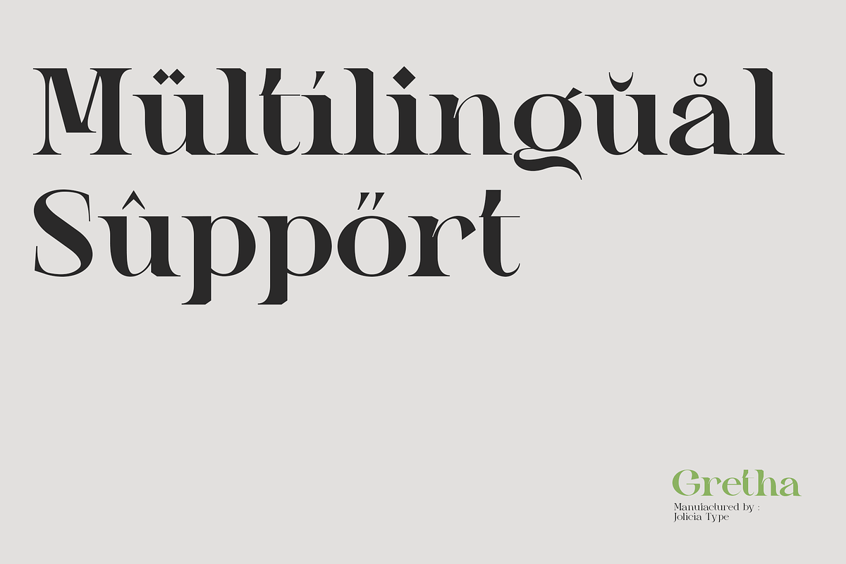 Gretha Family | 14 font family, a Serif Font by Jolicia Type (Photo 11 of 12)