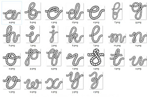 Rope Alphabet Vector Letters SVG PNG