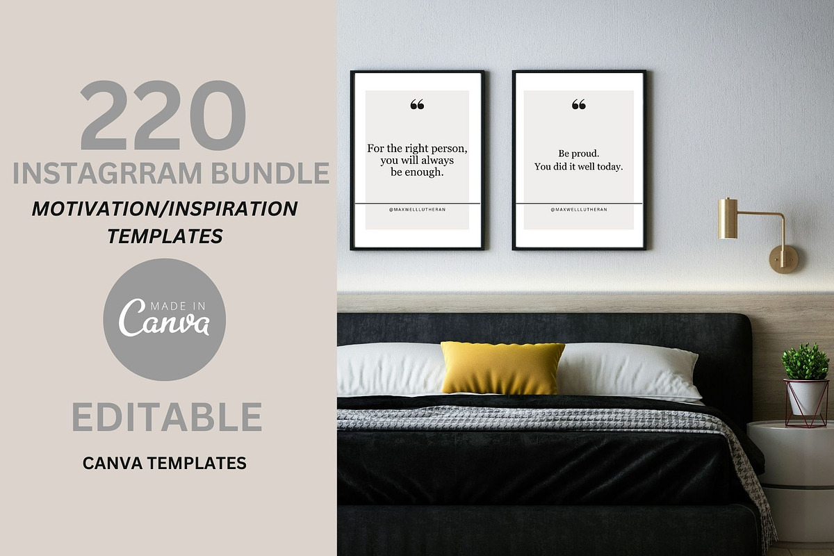 220 Inspiration Quotes for Instagram, a Social Media Template by Mishek Munene (Photo 1 of 15)
