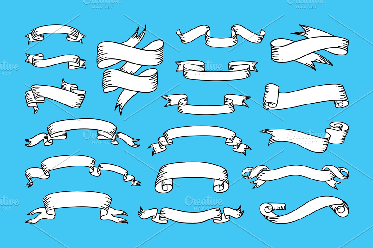 Vector ribbons, a Decorative Illustration by Redchocolate