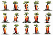 Cute Easter Carrot Clipart Png, an Illustration by Libby Wishes (Thumbnail 2 of 6)