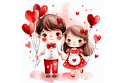 Prompt Valentine Day Couple Clipart, a Seasonal Illustration by Creative design (Thumbnail 6 of 7)