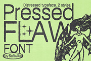 Pressed Flaws Textured Typeface, a Sans Serif Font by softulka (Thumbnail 1 of 5)