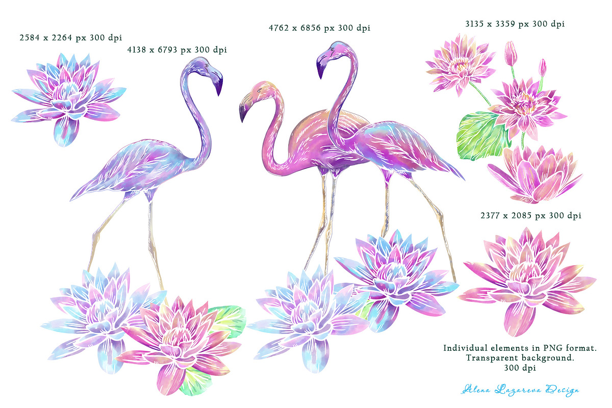Flamingo Seamless pattern, a Pattern Graphic by Alena Lazareva (Photo 4 of 10)