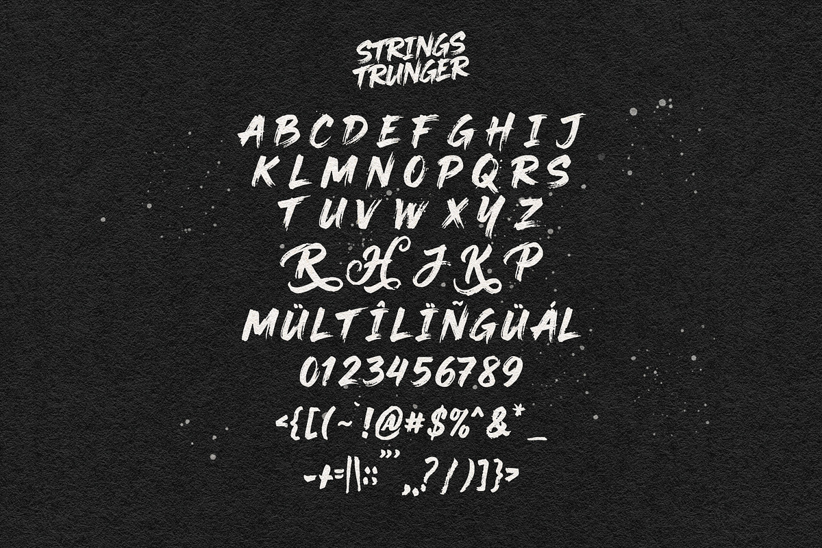 Strings Trunger Raw Brush Typeface, a Handwritten Font by Maulana Creative (Photo 6 of 6)