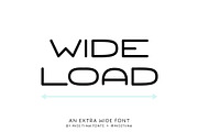 Wide Load Font, a Sans Serif Font by Miss Tiina (Thumbnail 1 of 5)