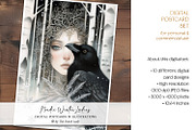 Nordic Winter Ladies Postcard Set, a Decorative Illustration by The Dutch Lady Designs (Thumbnail 4 of 7)