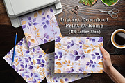 Lavender Gold Botanicals Scrapbooks, a Background Graphic by V Design Creator (Thumbnail 2 of 12)