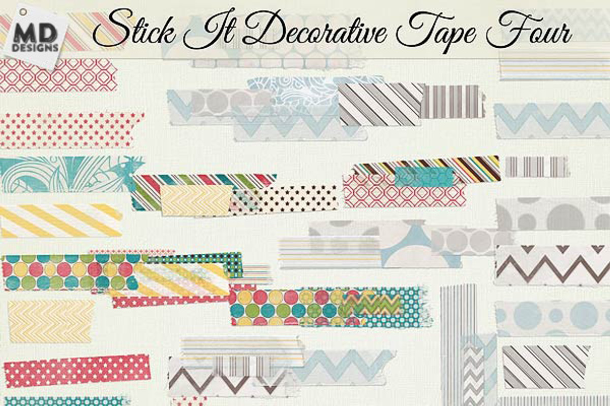 Digital Washi Tape Layered Patterns