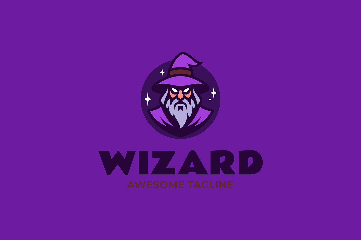 Mascot Wizard Logo Design, a Branding & Logo Template by Artnivora.Std
