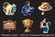 Fathers Day Watercolor Cliparts, an Illustration by RobertsArt (Thumbnail 2 of 8)