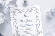Wedding clip art blue baroque frames, a Decorative Illustration by GrafikBoutique (Thumbnail 6 of 11)