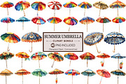 Bright & Colorful Summer Umbrella, an Illustration by Pixels.Craft (Thumbnail 1 of 8)
