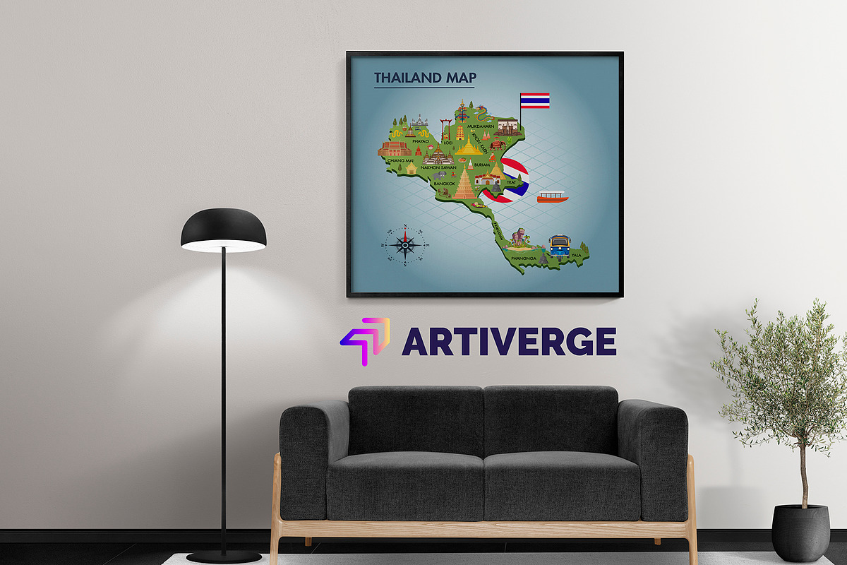 Thailand Map In Creative Design, an Object Graphic by Artiverge (Photo 6 of 6)