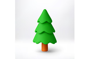 3D Green bubble style christmas tree, an Object Illustration by Abscent