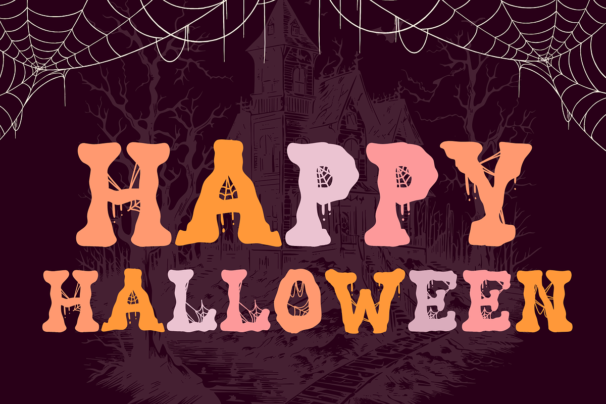 Haunted House is a Halloween font, a Serif Font by Brown Cupple (Photo 2 of 7)