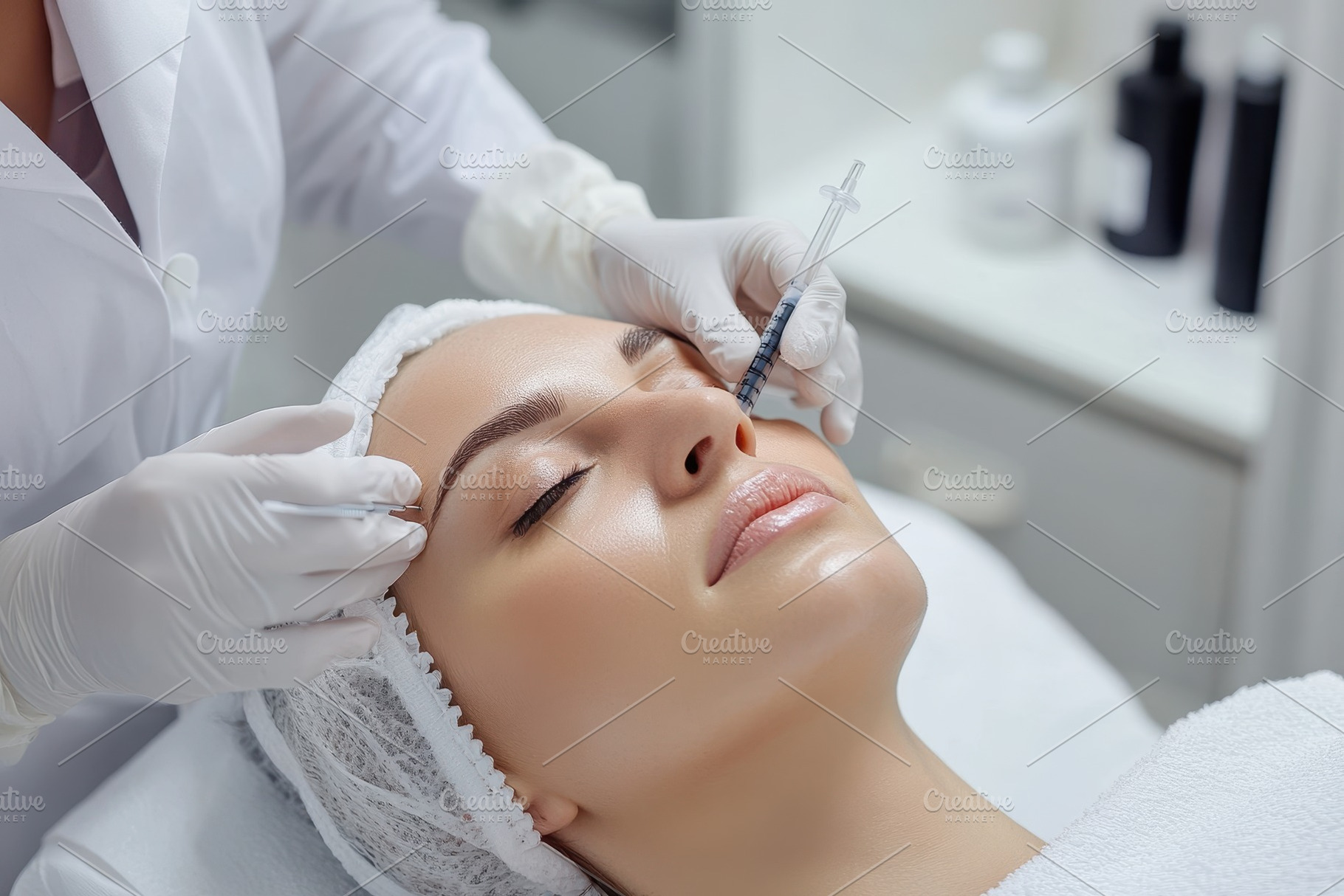 Cosmetology treatment focusing, a Photo by Pavel_design