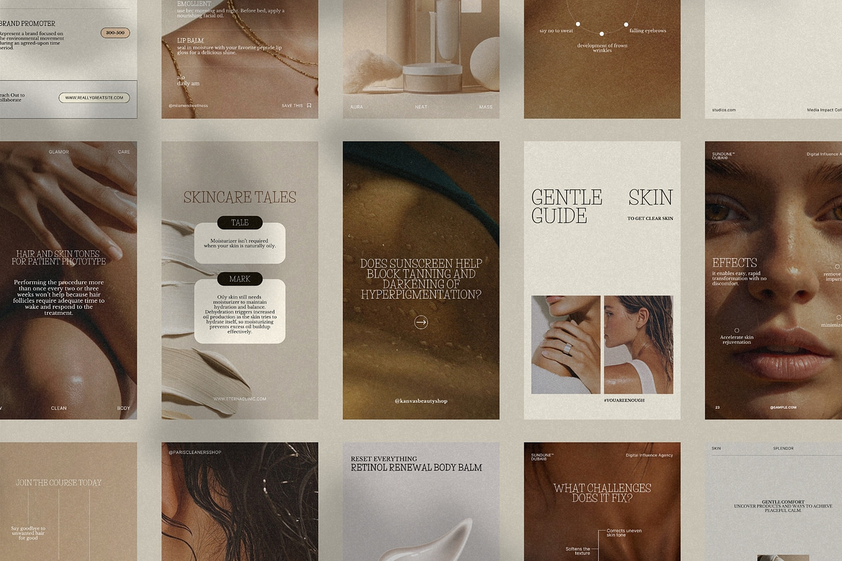 Instagram Canva Skincare Story Kit preview 6