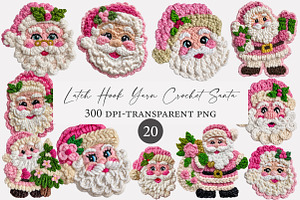 Latch Hook Yarn Crochet Santa clipar, an Illustration by Designworld