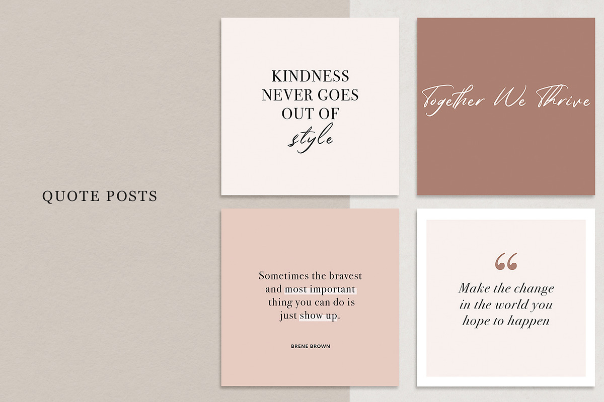 Blush Vibes Instagram CANVA PSD, a Social Media Template by Edit & Go Templates (Photo 3 of 8)