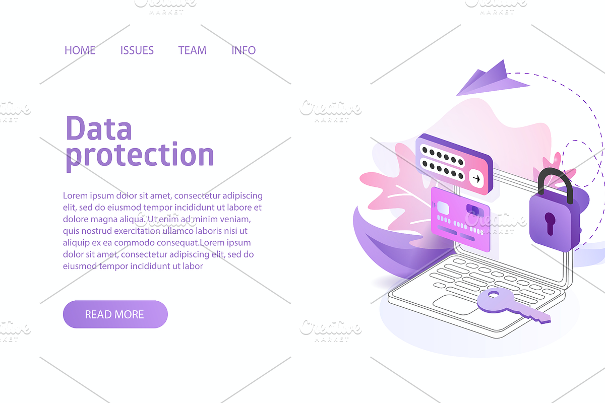 Data protection online security conc, a Finance Illustration by Alejik